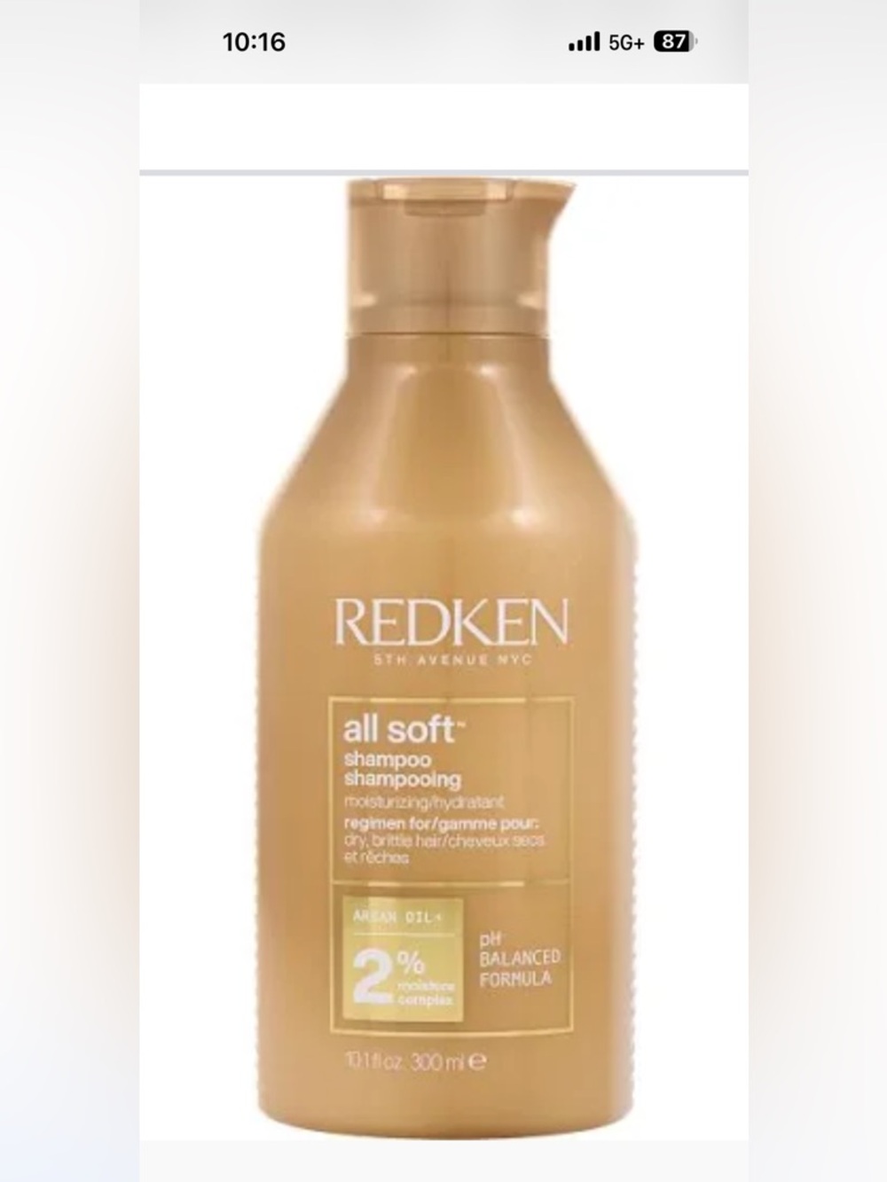 Redken All Soft Shampoo - Gold Bottle